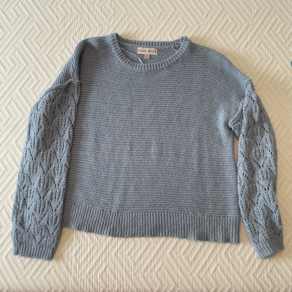 Knox Rose Light Blue Sweater (size L)